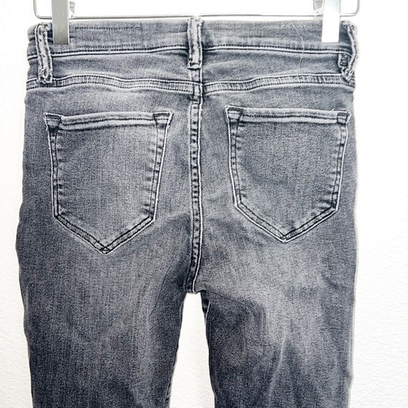 All Saints Grace Women's Washed Black Midrise Raw Hem Skinny Jeans - Picture 7 of 11